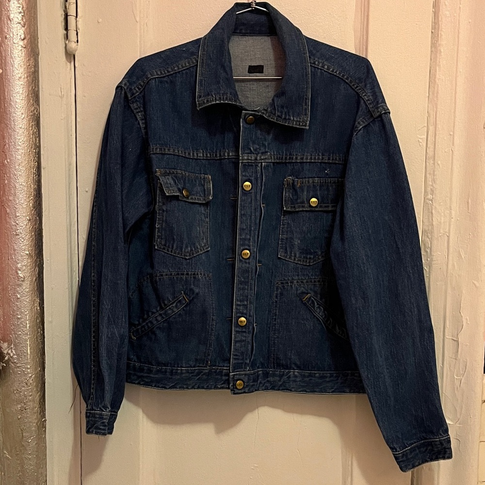 Vintage ELY Men's Blue Denim Jacket